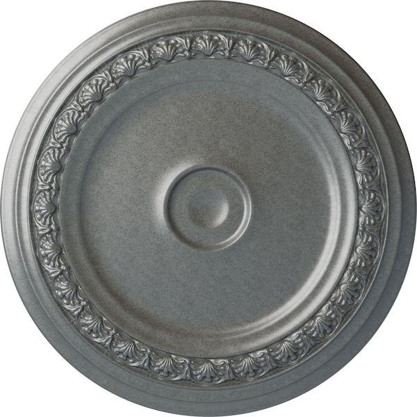 Ekena Millwork Carlsbad Ceiling Medallion (Fits Canopies up to 5 1/2"), Hand-Painted Platinum, 31 1/8"OD x 1 1/2"P CM31CAPLS - main